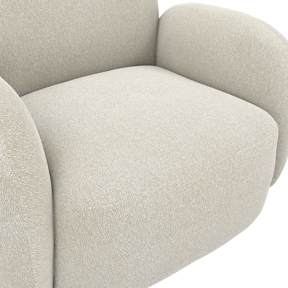Hagu Bone White Weave Accent Armchair